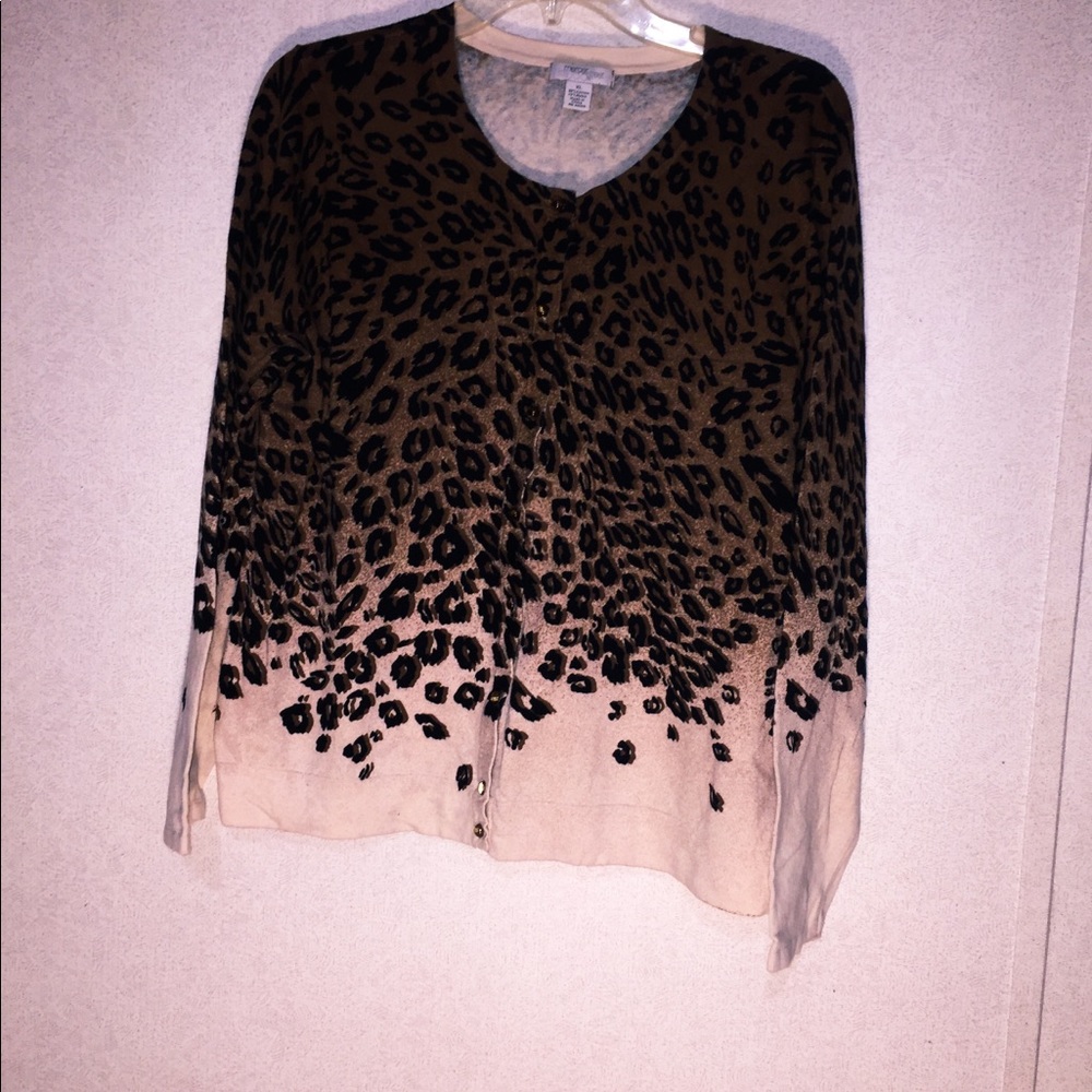 Mercer Street Studios Leopard Print Cardigan XL